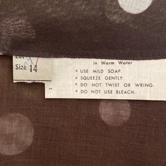 Vintage 70’s chocolate brown white polka dot maxi dress - Picture 11 of 11